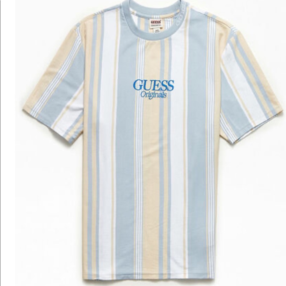 Guess originals PAC Sun Vertical Stripe T shirt Small NWT